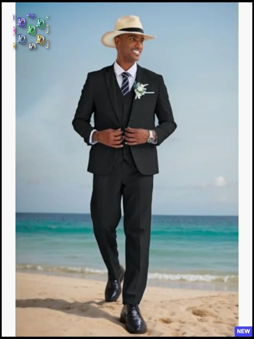 Linen Blend Three Piece Suit Set Regular Fit Blazer Vest Pants Formal Casual